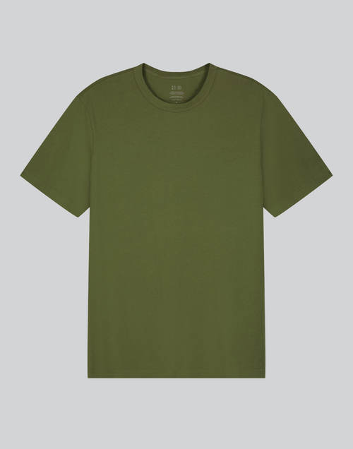 men's green organic cotton t-shirt plastic free compostable