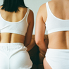 Organic cotton soft bra organic supima cotton soft scoop bra synthetic free plastic free white