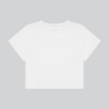 white organic tshirt crop top