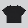 black organic tshirt crop top