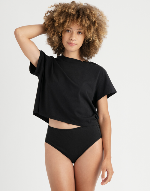 Compostable Organic Cotton High-Waist Brief