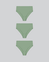 High-Waist Trio ~ 3 Organic Cotton Underwear