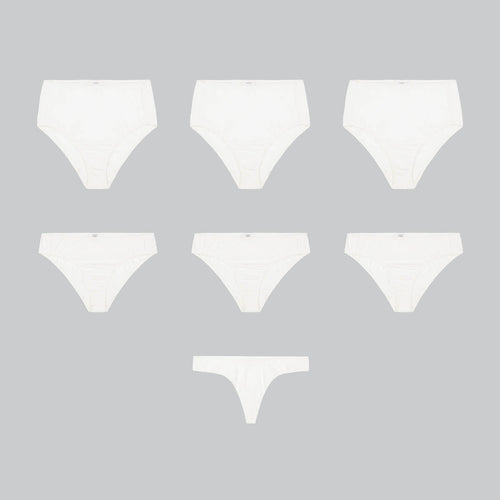 seven organic cotton underwear on grey background