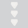 three pairs of white organic cotton high waisted underwear