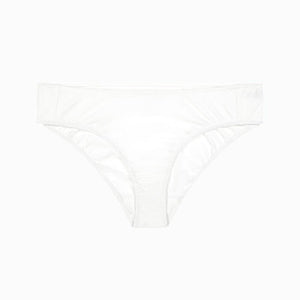 Organic cotton bikini underwear for women in White, flat lay | KENT