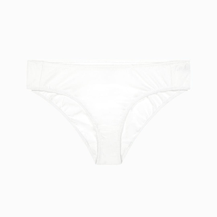 Organic cotton bikini underwear for women in White, flat lay | KENT